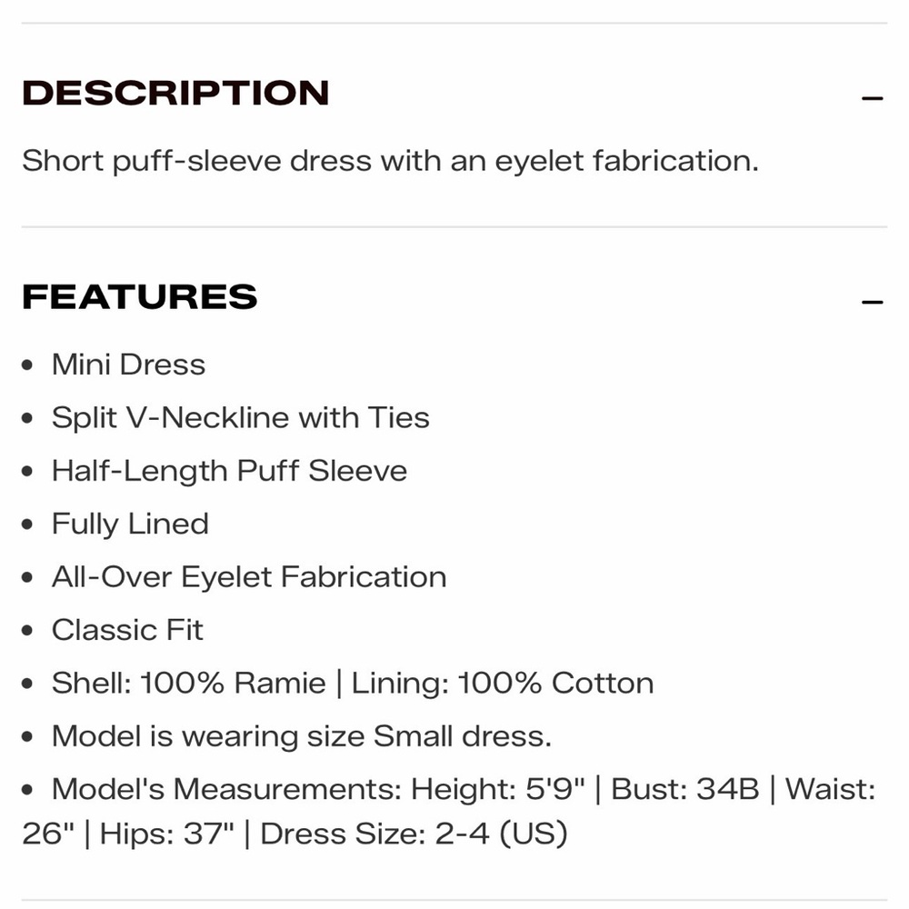 FRAME Black Puff Sleeve Eyelet Dress - Picture 14 of 14